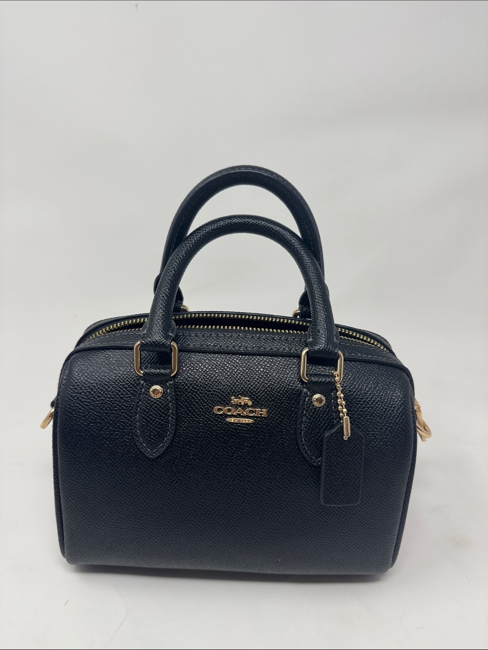Coach Black Mini Leather Satchel with Gold Hardware - Picture 2 of 6